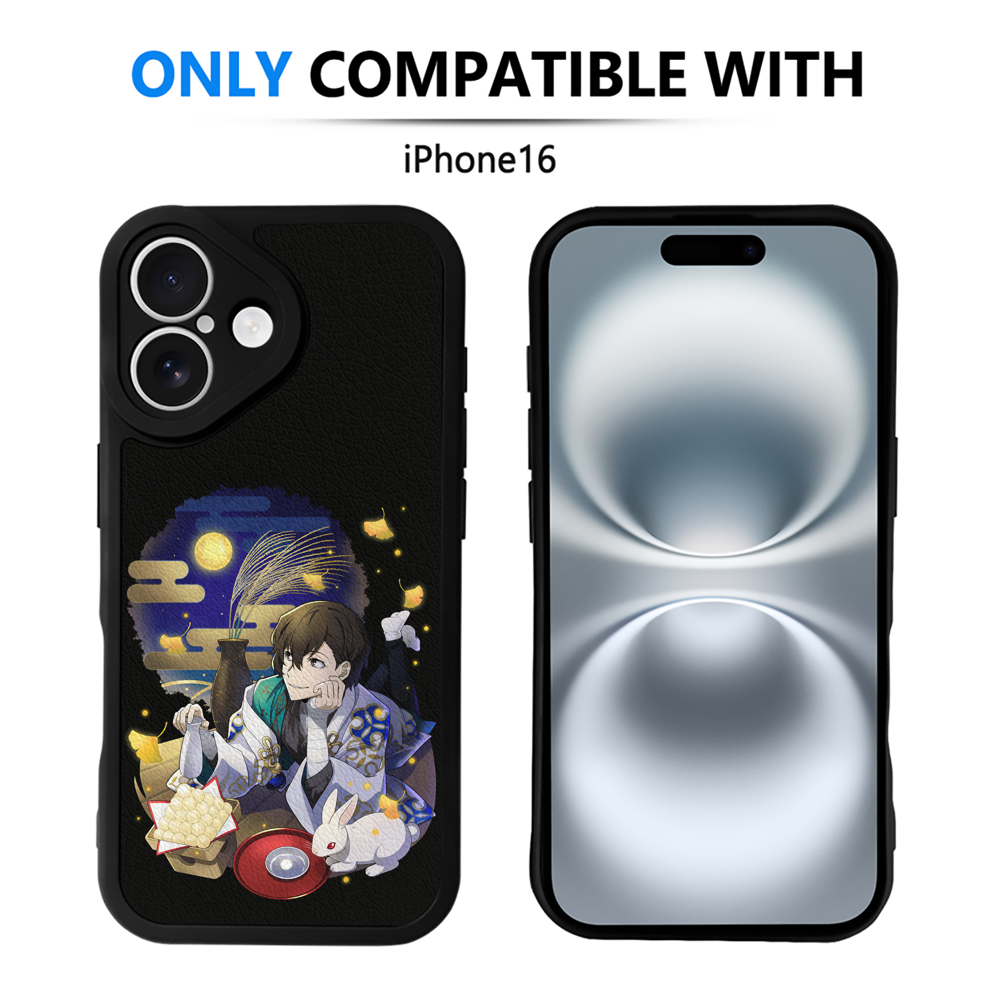 （画像用） 文豪ストレイドッグス Bungo Stray Dogs 【iPhone 16シリーズ対応】シリコンスマホケース（レザー調） 材質：シリコン